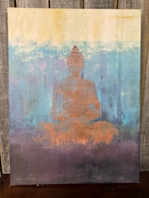 Meditating Buddha Wall Art, Signed by Artist
