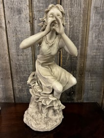 Resin Statue of Girl Calling