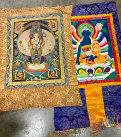 Two (2) Tapestry's Depicting Avalokiteshvara, the Bodhisattva of Compassion, in Eight (8) and Four