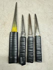 Four (4) Handmade Saw Blade Knifes