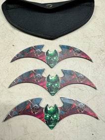 Bat Throwers - Dead or Alive - Set of Three (3) w. Case, Surgical Steel, Designed by Tiger-USA