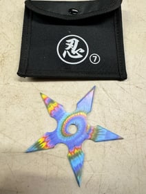 Tye-Dye Ninja Throwing Star w/ Case
