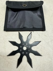 8 Point Ninja Throwing Star In Nylon Case, Stainless Steel, Made in China