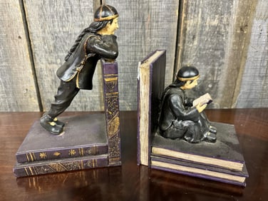 Vintage Chinese Children's Bookends