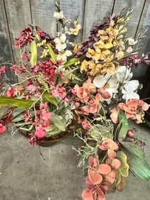 Oriental Inspired Faux Floral Display