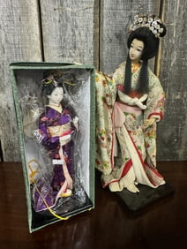 Two (2) Ceramic/Porcelain Style Geisha Girl Figures