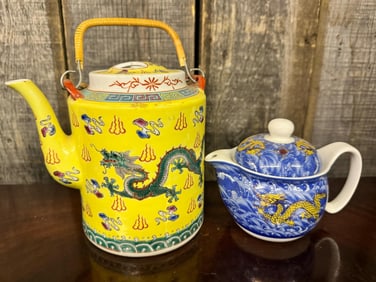 Two Oriental Tea Pots