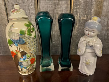 Porcelain and Glass Vases, Figure