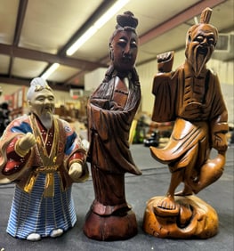 Trio of Chinese Male Figurines