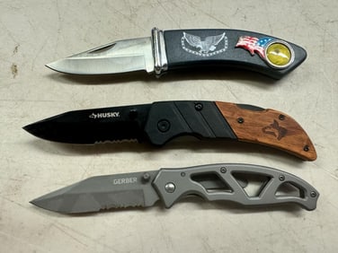 Trio of Pocketknives, Husky, Gerber