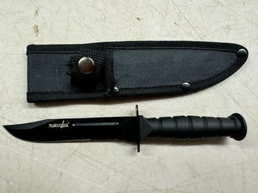 Survivor Serrated Fixed Blade in Nylon Sheath