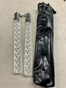 Clear Spiral Acrylic Nun Chucks w/ Case