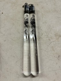 Clear Acrylic Nun Chucks w/ Dragons
