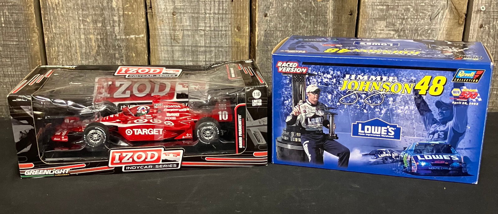 Pair Of Diecast Replicas Including 1:18 Scale IndyCar Series Dario Franchitti By Greenlight (14") (1 of 7)