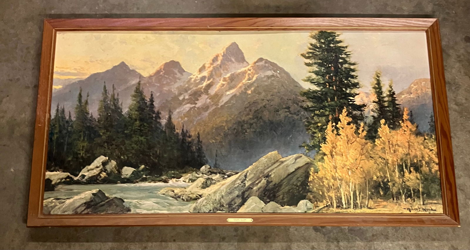 Grand Teton By Robert Wood Large Grand Teton Mountain Range Scene Framed Canvas (1 of 6)