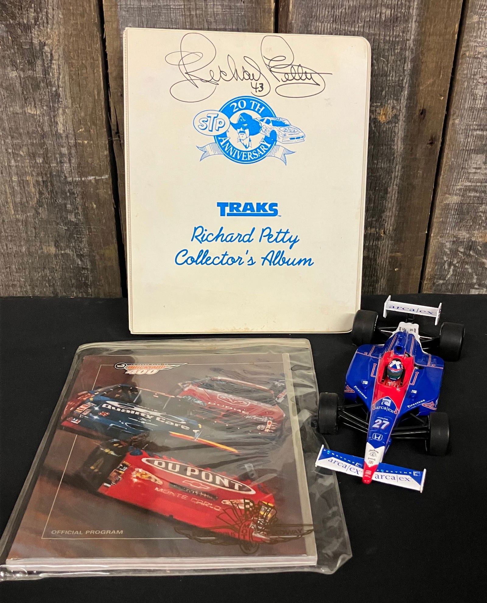 Binder Collection Of Traks Nascar Trading Cards, Brickyard 400 Nascar Program And Dario Franchitti (1 of 6)