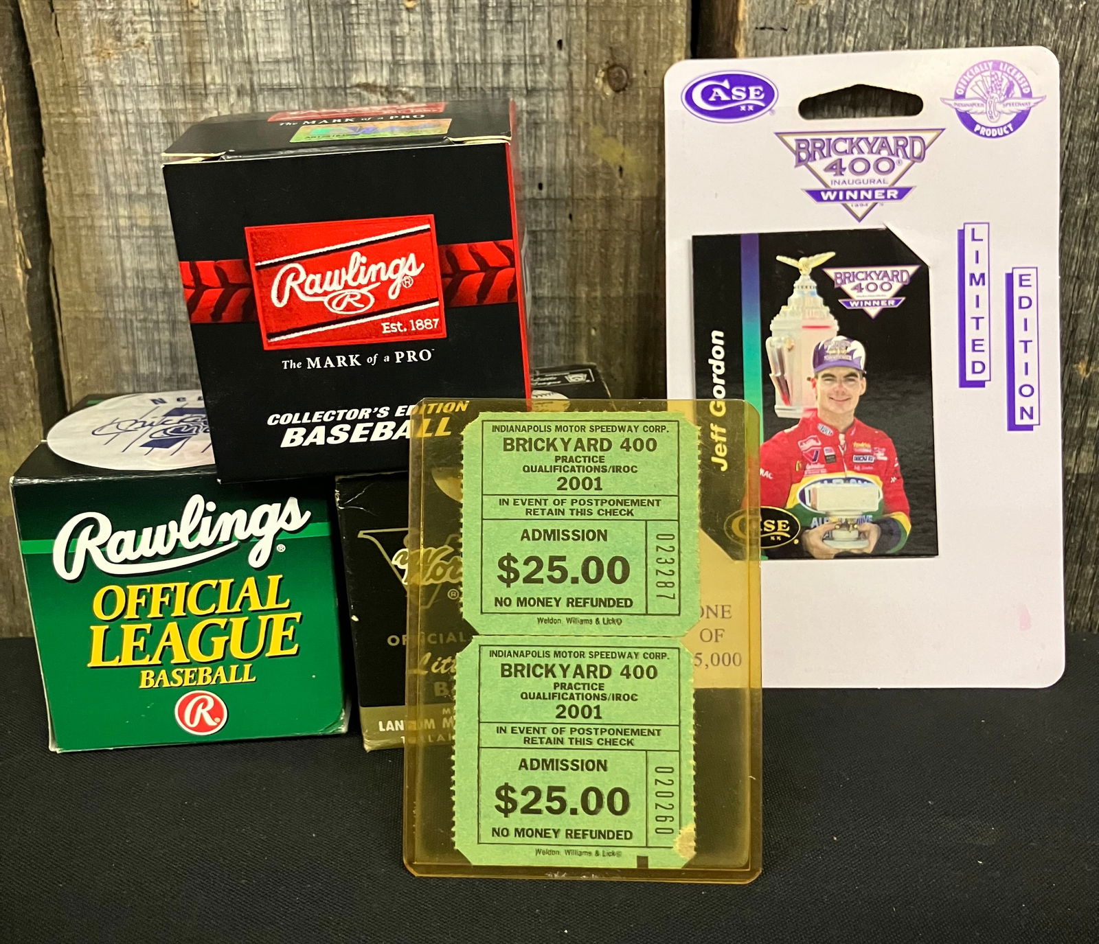 Pair Of 2001 Indianapolis Motor Speedway Brickyard 400 2001 Tickets With Limited Edition Jeff Gordon (1 of 4)