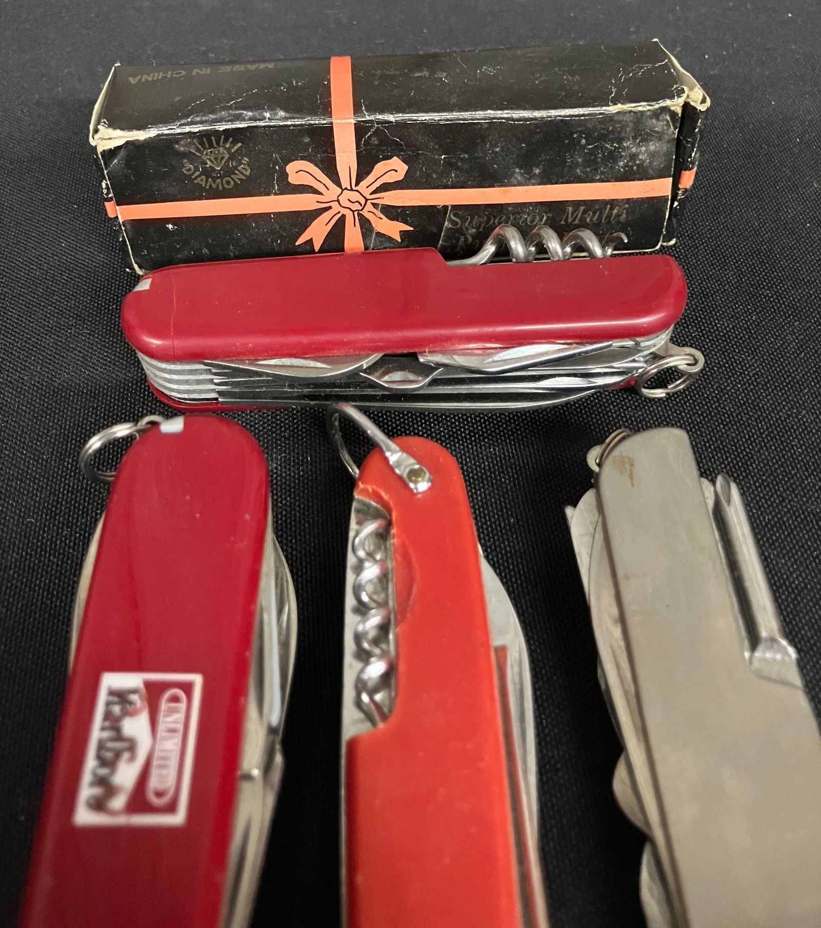 Set Of 4 Swiss Army Style Multi-Purpose Knives 3.5" (1 of 3)