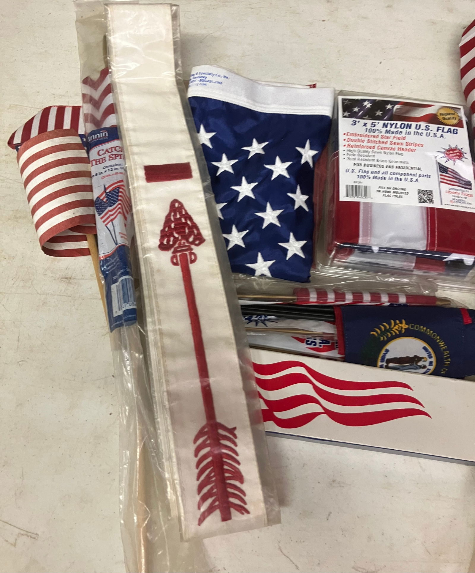 Patriotic Lot - Assorted Flags And Wooden Handled Flags (1 of 4)