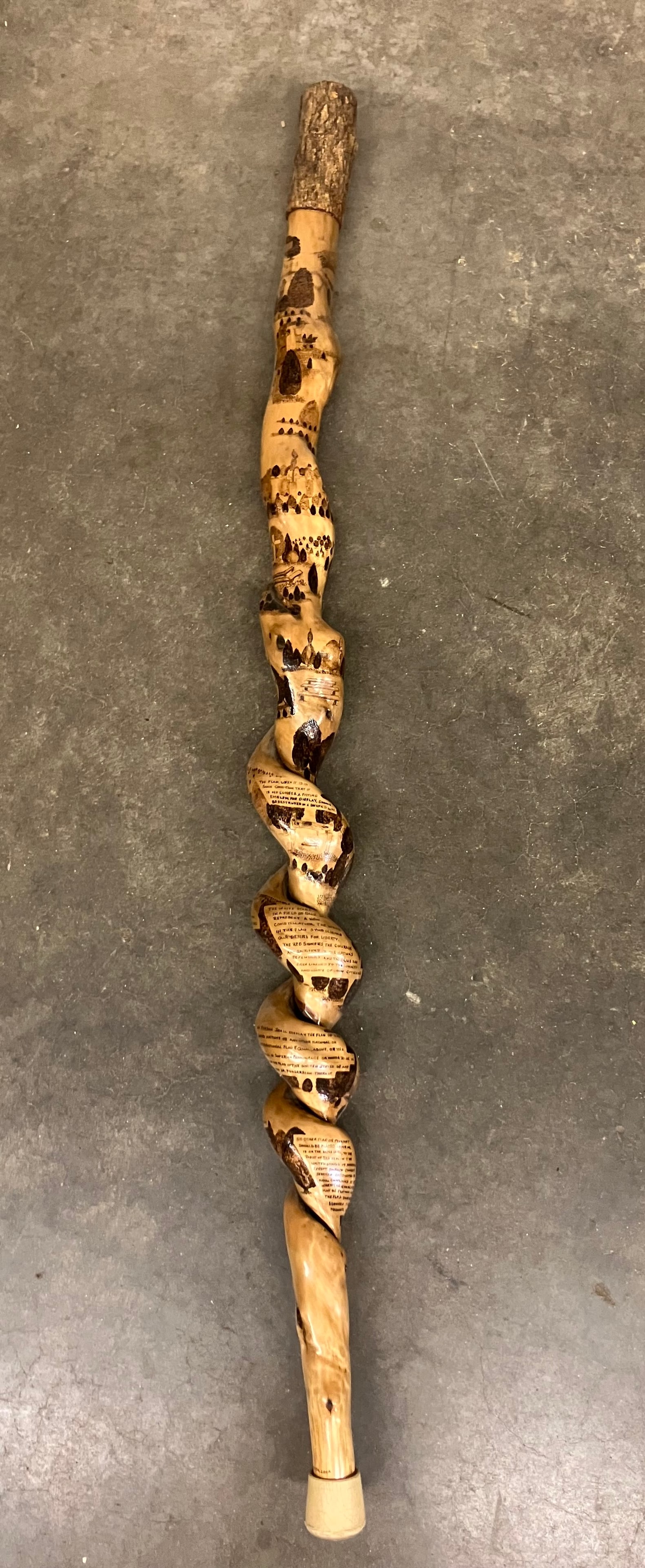 Heavy Large Twisted Vine - Heavily Decorated Walking Stick Cane 50" Made By Award Winning Cane Maker (1 of 6)