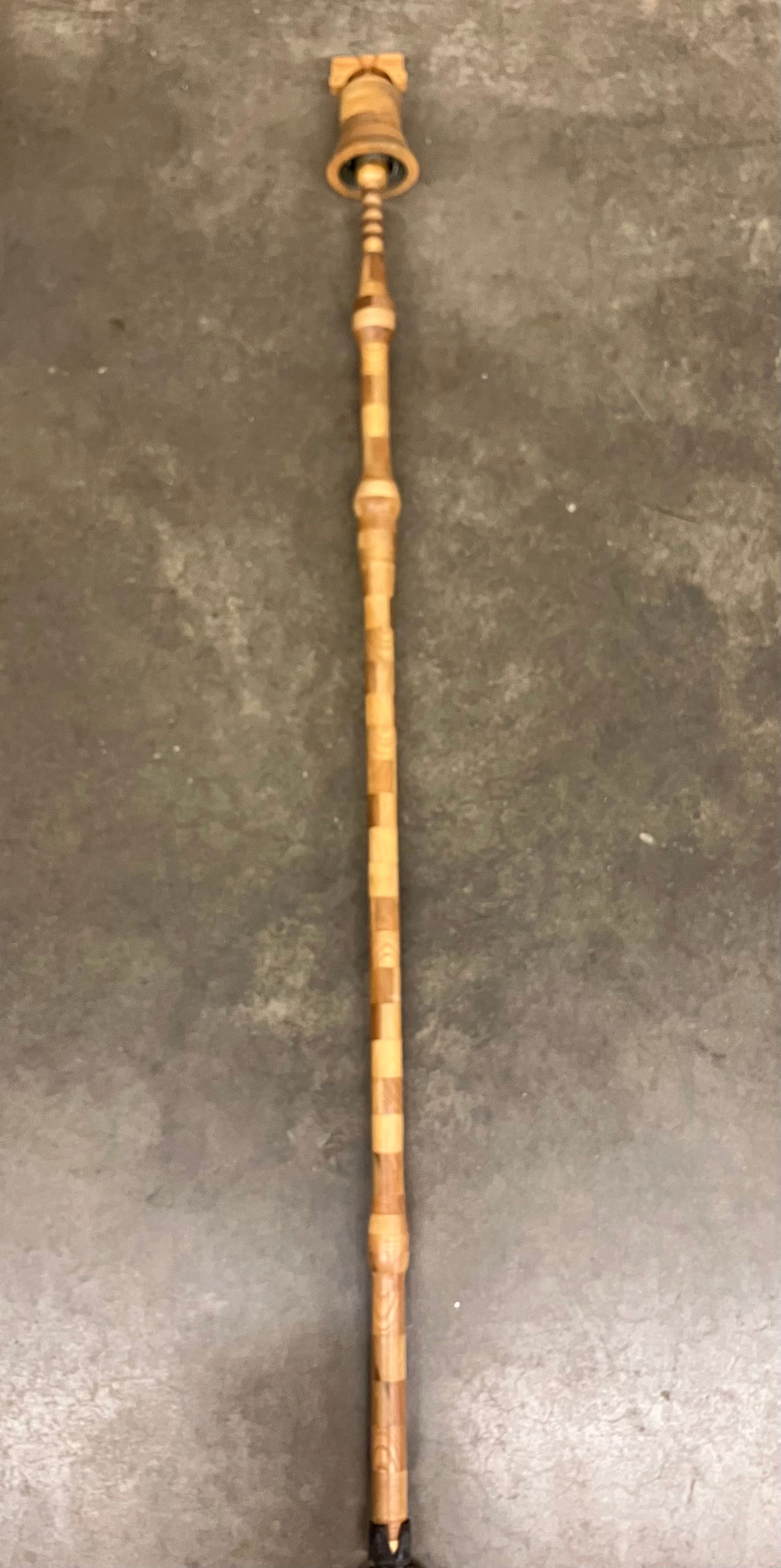 Large Unique Liberty Bell Decorated Staff - Walking Stick 68" Made By Award Winning Cane Maker - (1 of 4)