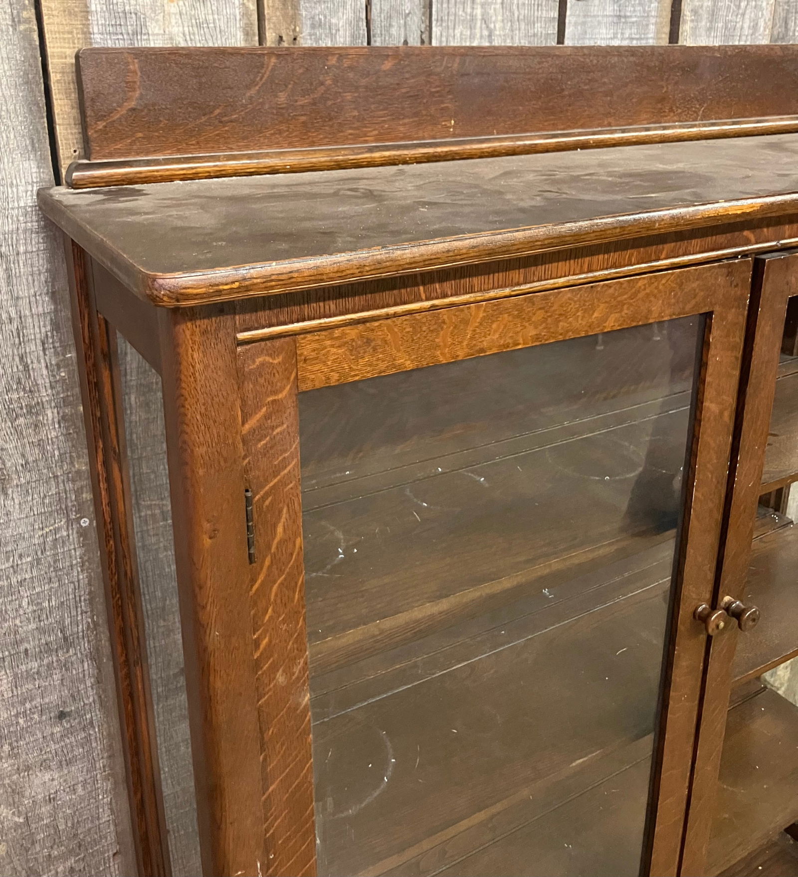 Antique Jelly Cabinet Style Glass Door Cabinet (As Pictured - 42"X14"X60" (1 of 4)