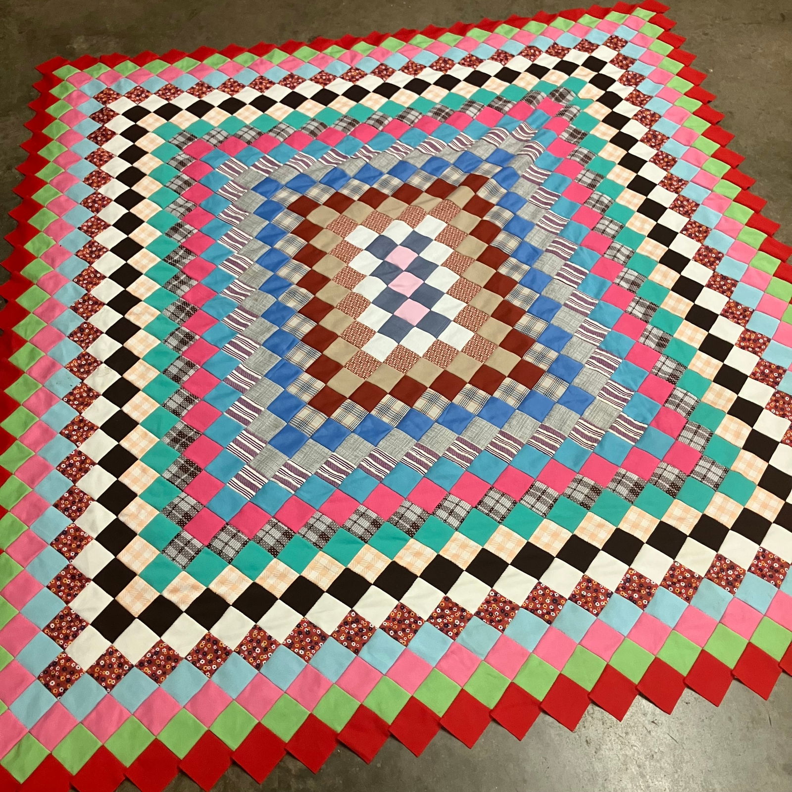 Large Patchwork Style Quilt 72"X78" (1 of 3)