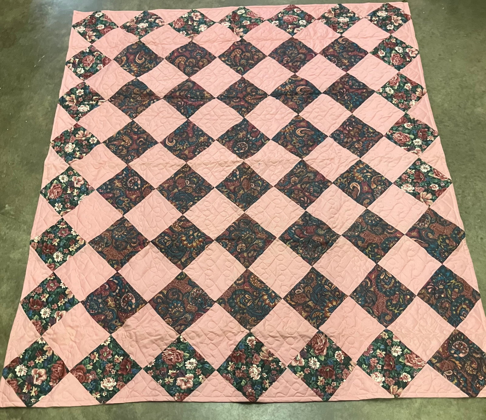 Large Pattern Quilt 85"X73": Large Pattern Quilt 85"X73"