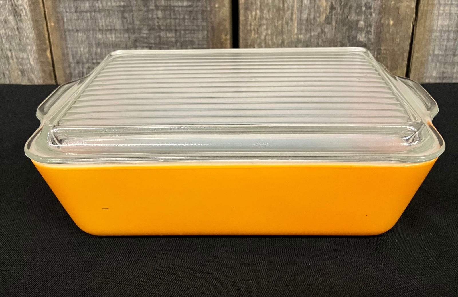 Vintage Pyrex Orange 503 1 Quart Refrigerator Dish With Ribbed Glass Lid 503-C Fridgie 9" (1 of 4)