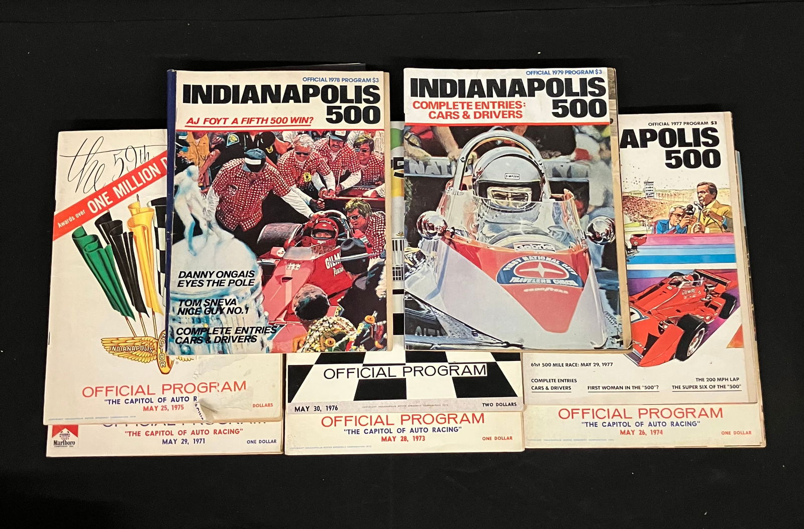1971, 73', 74', 75', 76', 77', 78', 79' Indianapolis Motor Speedway Indy 500 Official Programs (1 of 3)
