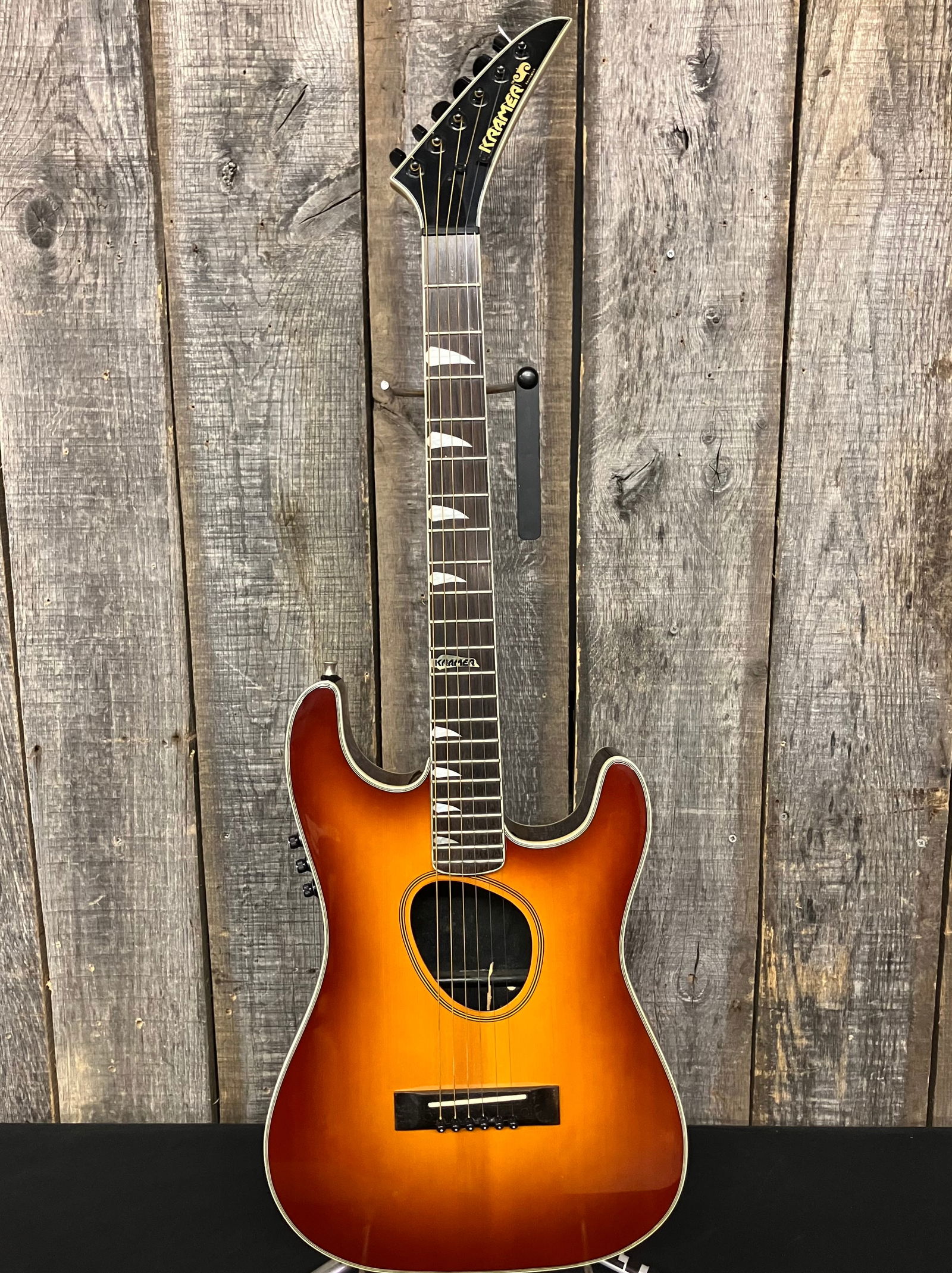 Krammer FB 5219 Natural Finish Electric Acoustic Guitar USA App. 3"X 13"X37" With Hard Case: Krammer FB 5219 Natural Finish Electric Acoustic Guitar USA App. 3"X 13"X37" With Hard Case