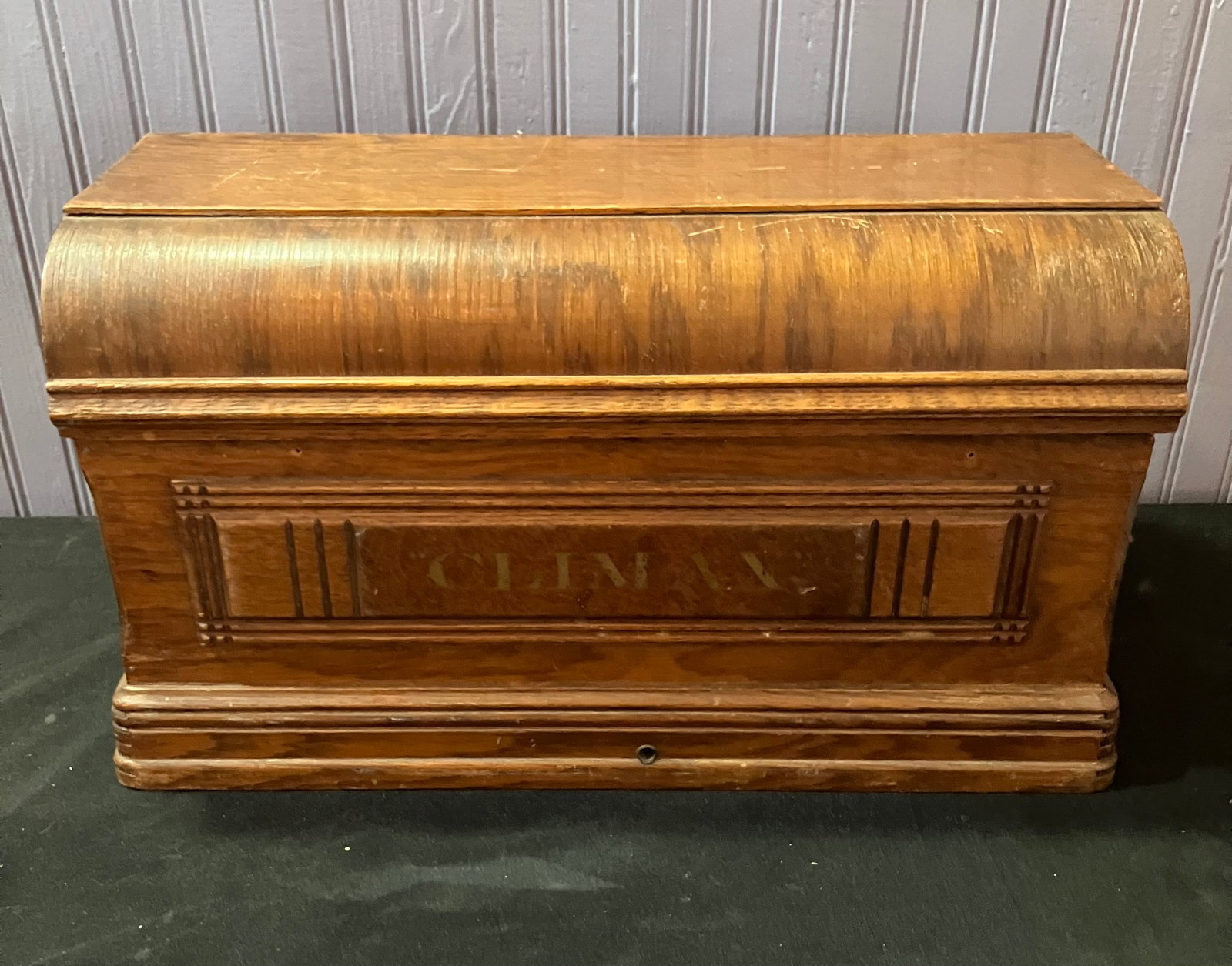 Antique Climax Sewing Machine Wooden Cover Converted Into Storage Box 10"X 19"X11" (1 of 5)