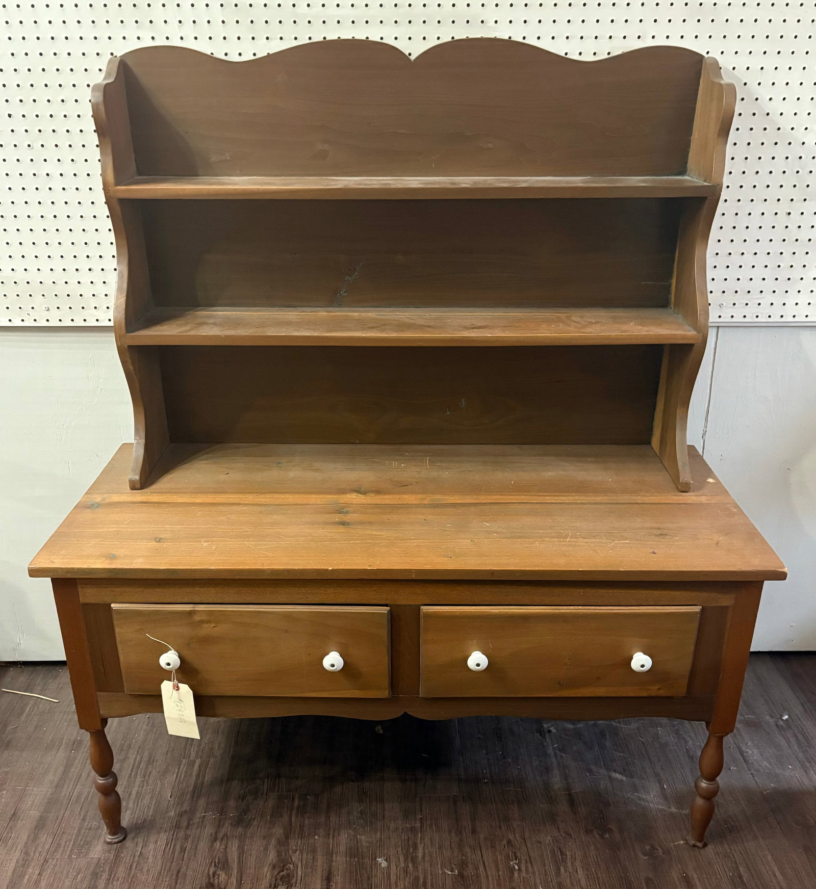Antique Dresser Sideboard Buffet Two Drawer With Porcelain Pulls 21"X 48"X55" (1 of 7)