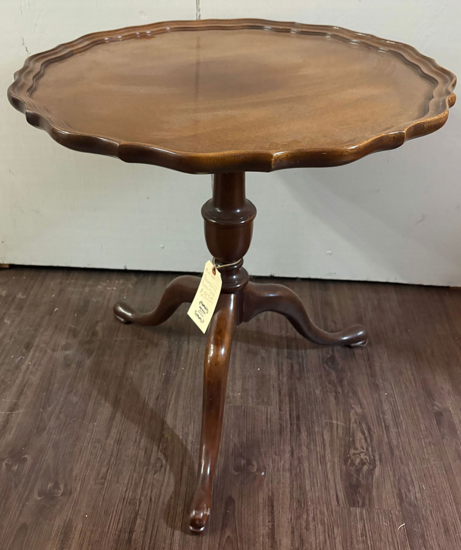 Councill Furniture Pedestal Tristan Pie Crust Style Tray Table 23"X 25"H (1 of 4)
