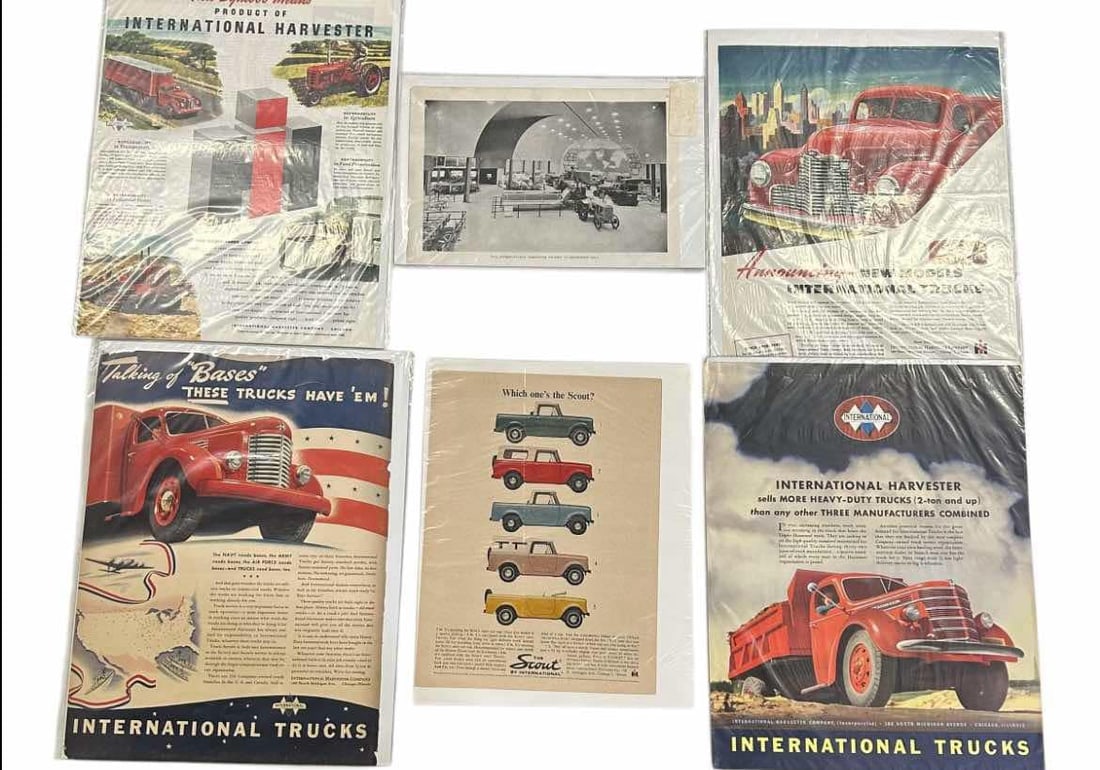 Group Of Six International Scout Automobile Advertisements: Group Of Six International Scout Automobile Advertisements