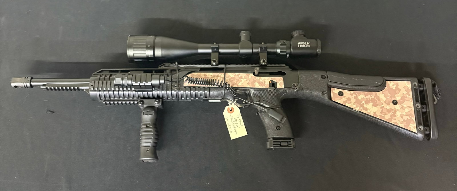 Hi-Point .40SW Rifle Kit With Flashlight-Grip Serial:H82138 With Piney 6-24X50 AOEG Scope: Hi-Point .40SW Rifle Kit With Flashlight-Grip Serial:H82138 With Piney 6-24X50 AOEG Scope