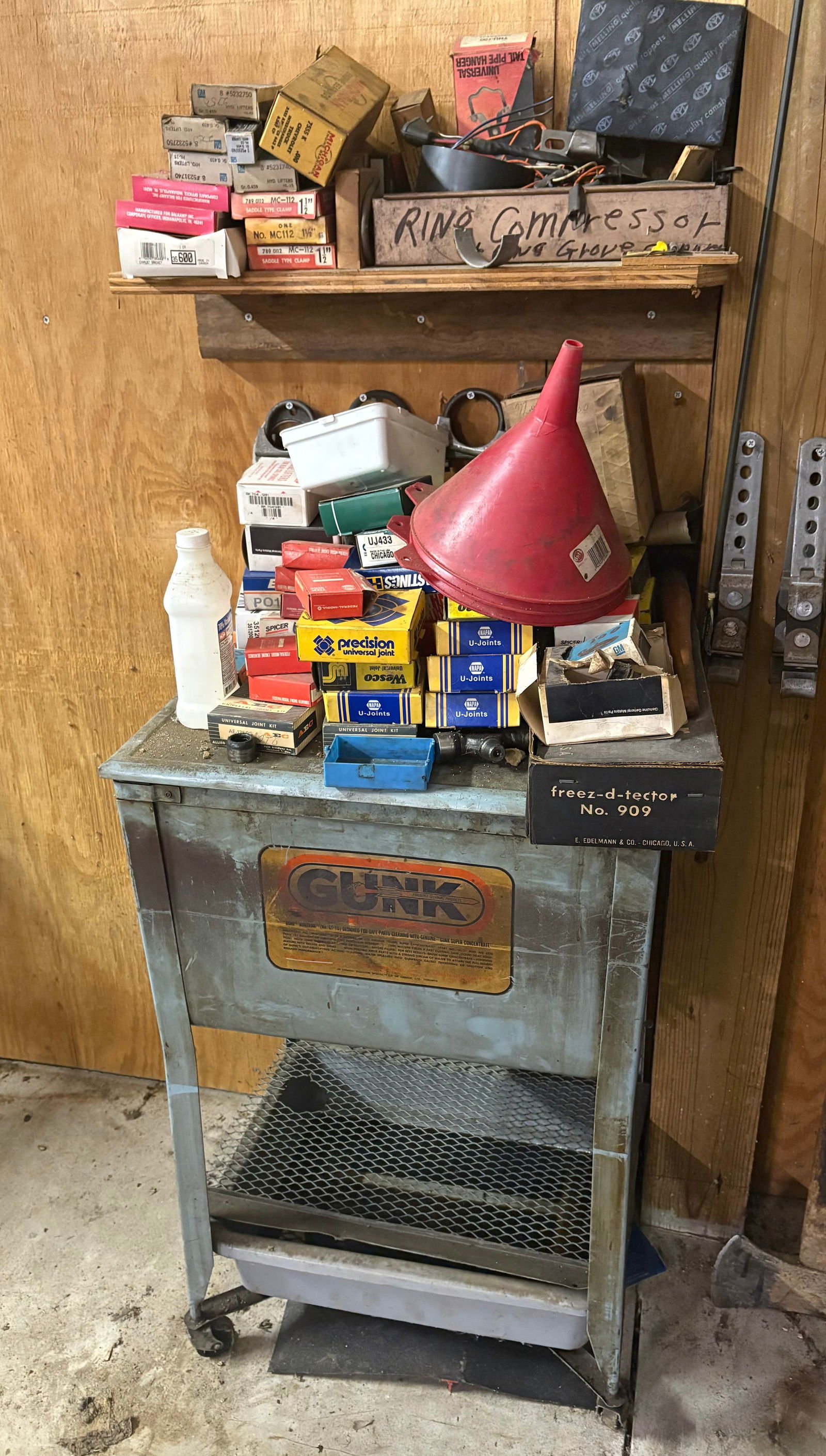 Gunk No. GT-10 Parts Washer Stand (16"X20"X33") With Large Collection Of U Joints And Parts-Hardware (1 of 5)