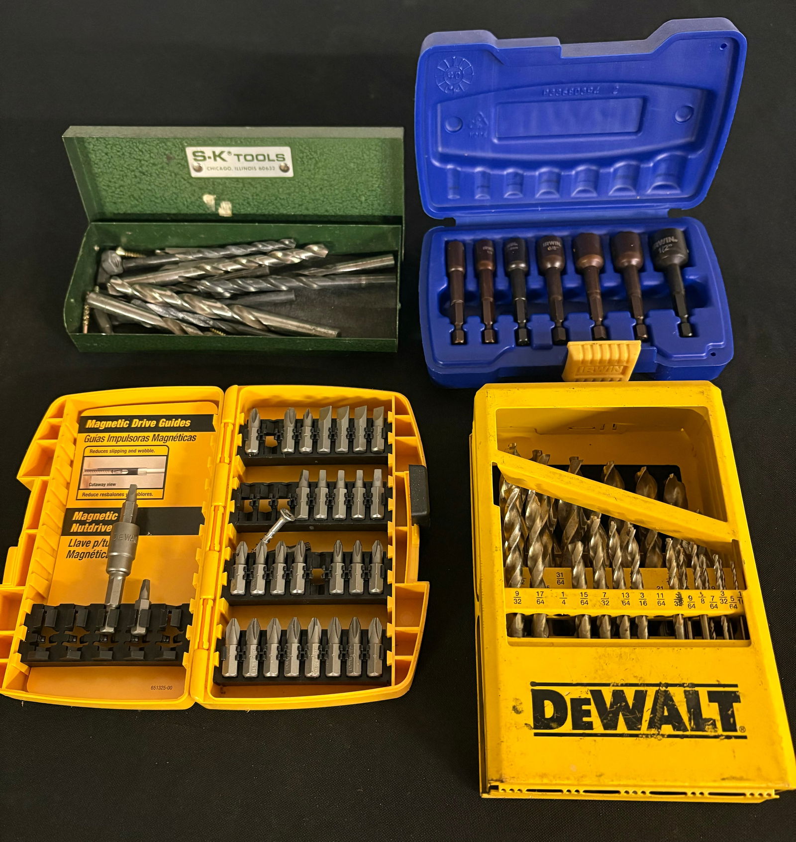 Collection Of Drill Bits By DeWalt, Irwin And S-K Tools (Largest 7") (1 of 5)