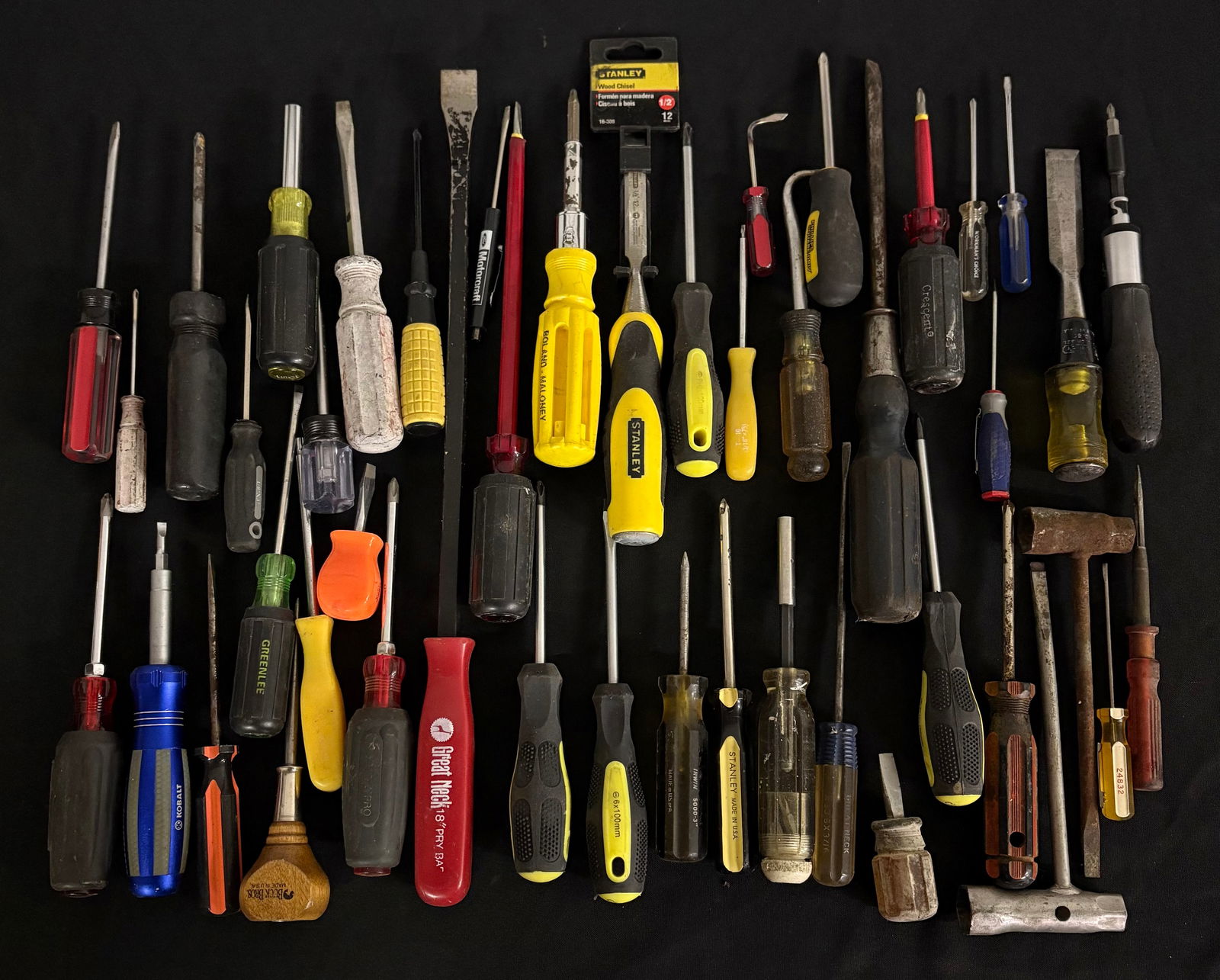 Large Collection Of Assorted Screwdrivers, Chisels And Wrenches By Stanley, Great Neck, Kobalt, (1 of 4)