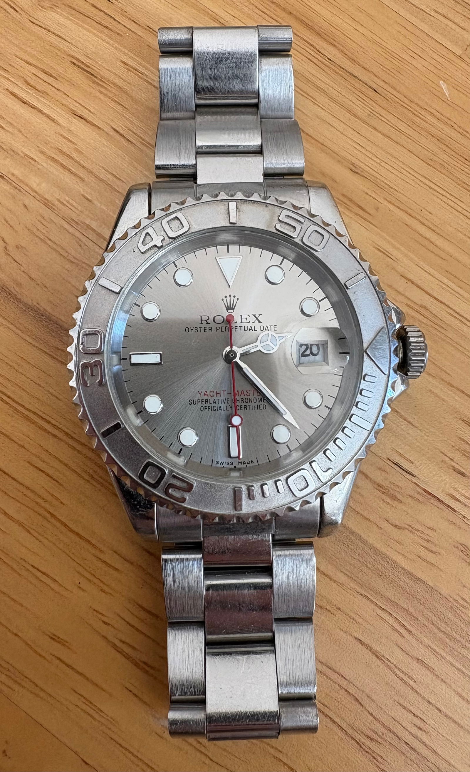 Rolex Yacht-Master 16233 Men's Watch Stainless Steel Platinum (Working Condition, As Seen, Believed (1 of 8)