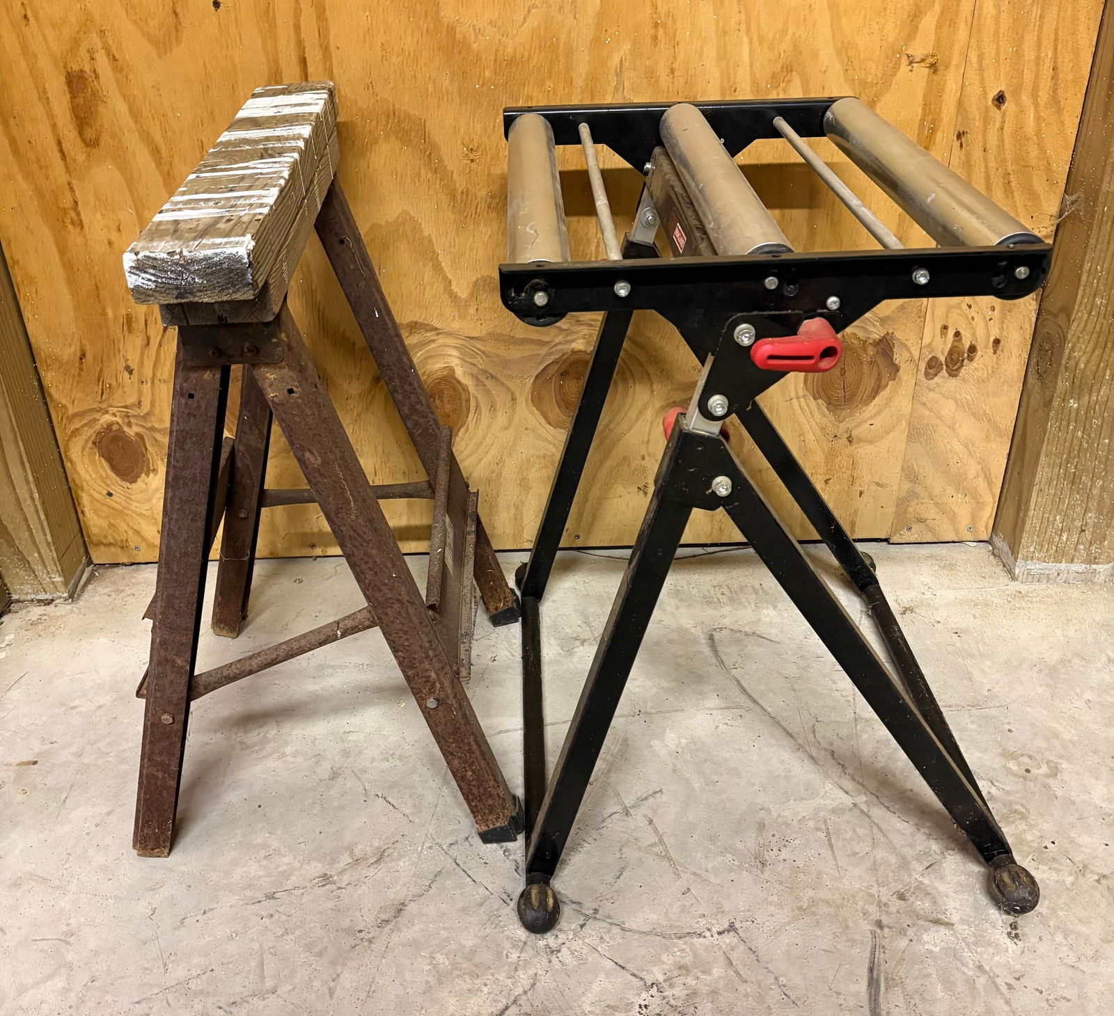 Adjustable Folding Rolling Metal Stand (16"X22"X28") With Sawhorse (1 of 3)