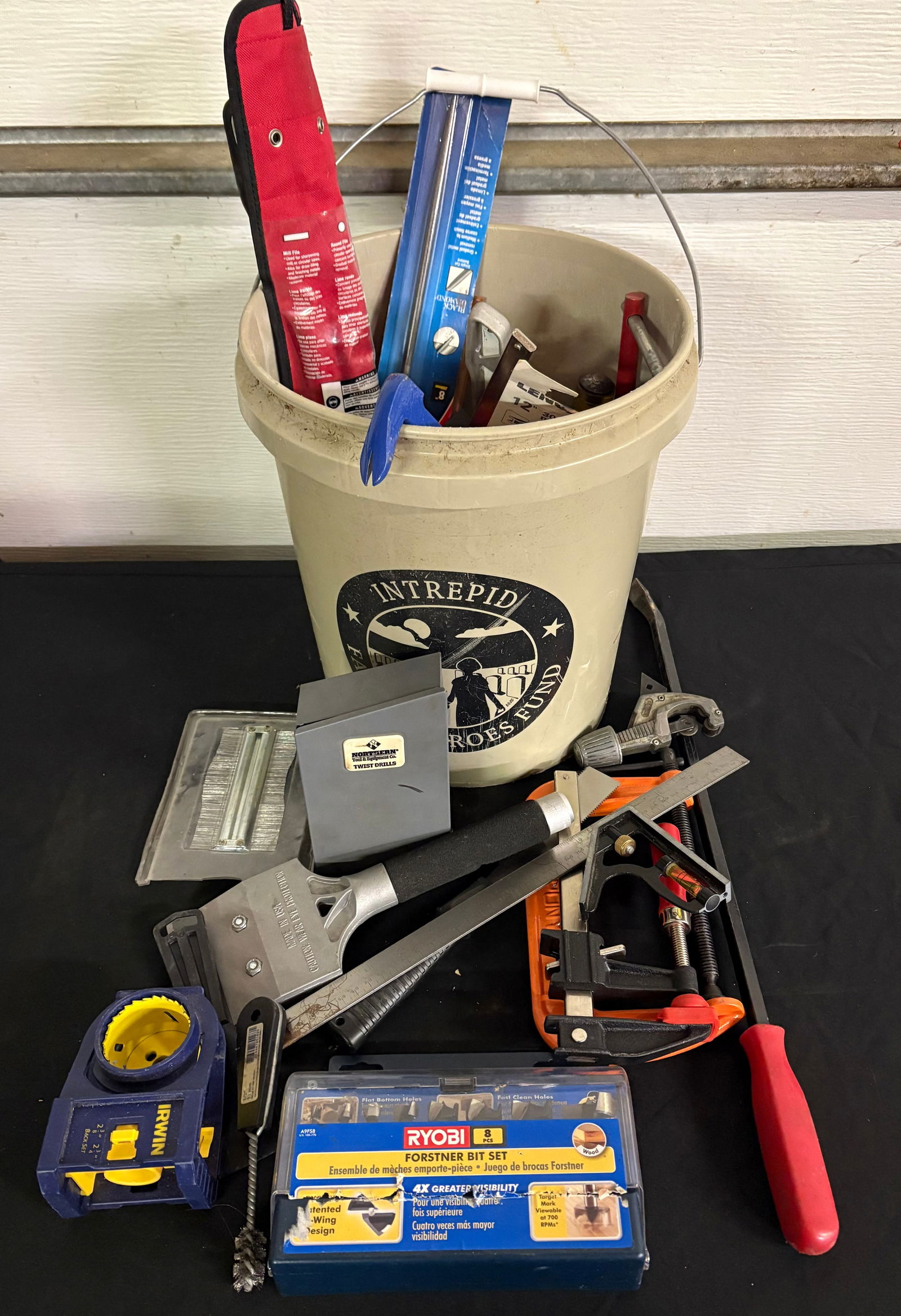 Large Collection Of Hand Tools Including Ryobi Forstner Bit Set, Dead-Bolt Lock Saw Jig, C Clamp, (1 of 8)