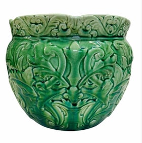 Victorian Majolica Style Planter 10"X8"