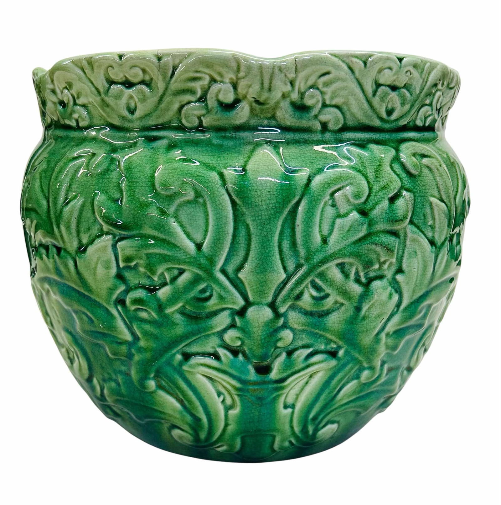 Victorian Majolica Style Planter 10"X8" (1 of 4)