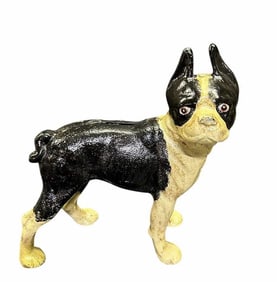 Cast Iron Boston Terrier Style Bank 4"X8"X9"