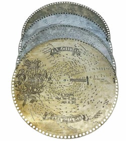 Group Of 4 Regina 15 3/4" Discs Dated 1889