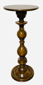 Walnut Victorian Pedestal Or Plant Stand 14"X36"