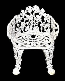 Cast Iron Victorian Style Garden Chair 12"X22"X27"