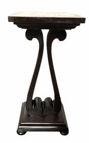 Empire Mahogany Scroll Style Plant Stand Or Pedestal