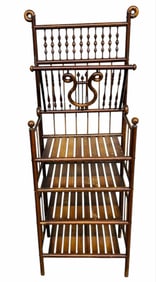 Victorian Oak Stick And Ball Style Bookcase 14"X19"X54"